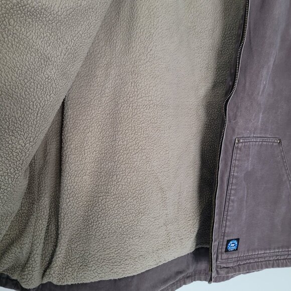 Polar King Key Vest Mens 2X-Large Tall 2XLT Sherpa Lined Brown Canvas Workwear - Picture 3 of 5